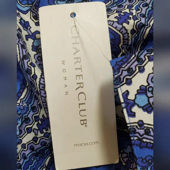 Charter Club 100% Cotton Button Down NWT 14W - Picture 7 of 10